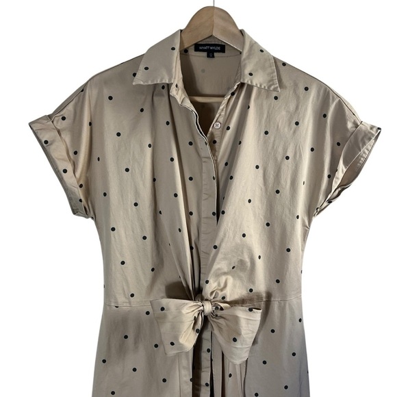 WYATT WYLDE Veronica Midi Dress in Khaki Spot - Picture 5 of 12